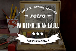 MockUp Painting On An Easel