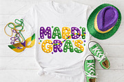 Retro Mardi Gras Bow Png, an Illustration by Canvas Craft (Thumbnail 5 of 6)