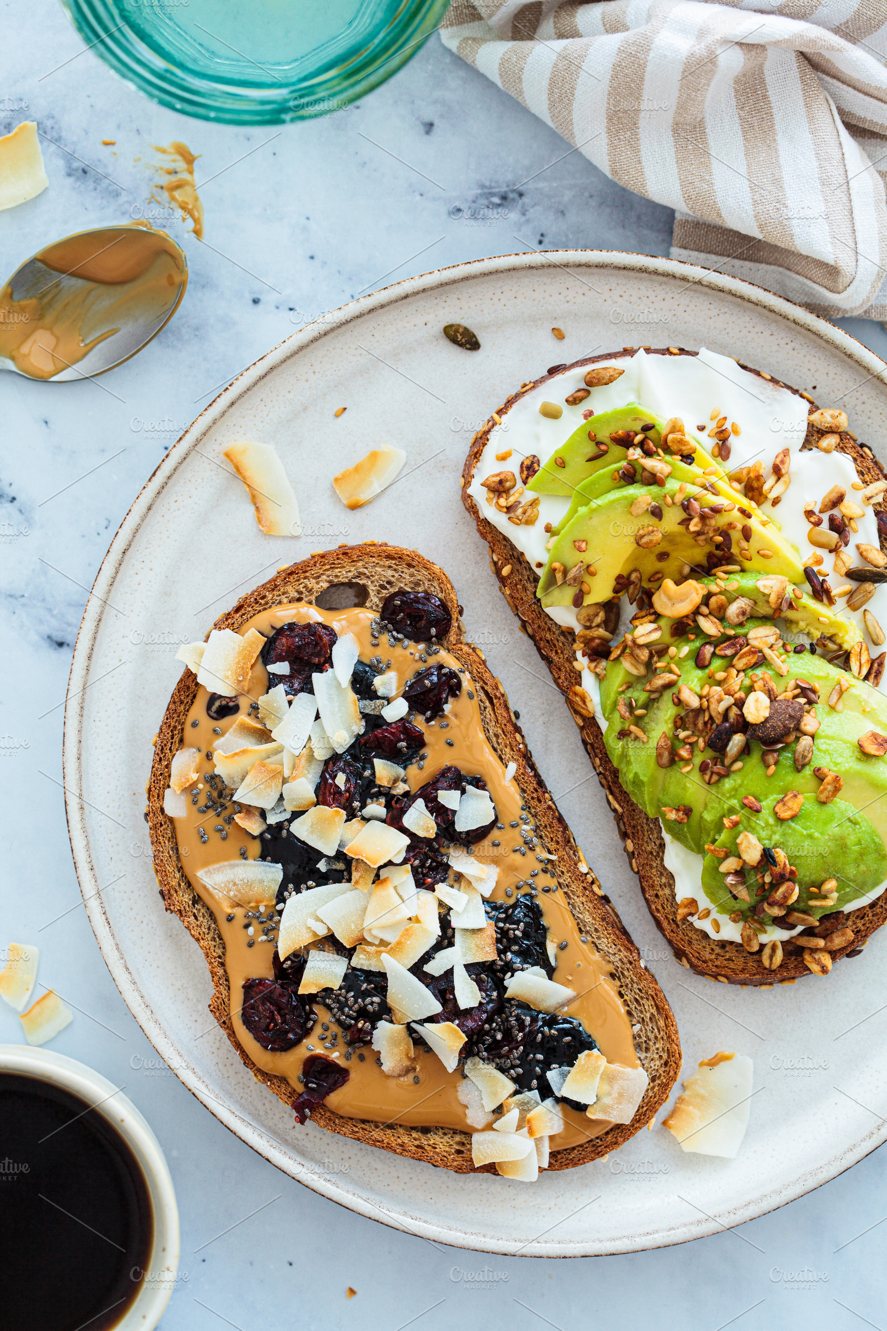 Vegan breakfast toasts., a Food & Drink Photo by vaaseenaa