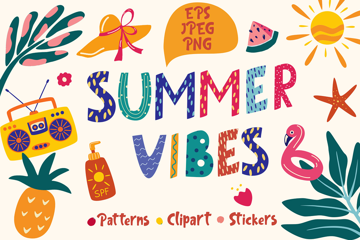 Summer Vibes Collection, an Object Graphic by PawLoveArt (Photo 1 of 15)