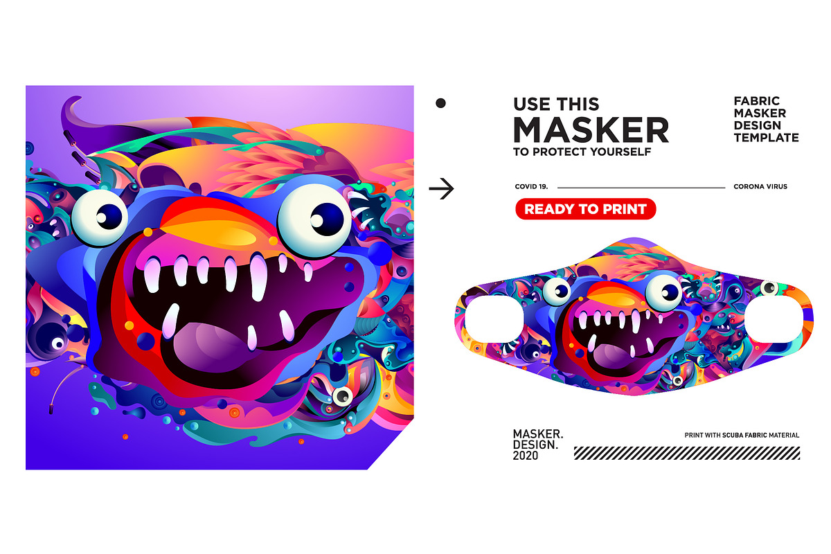 Cute Masker Design & mockup, a Mask Mockup by singpentinkhappy (Photo 5 of 16)
