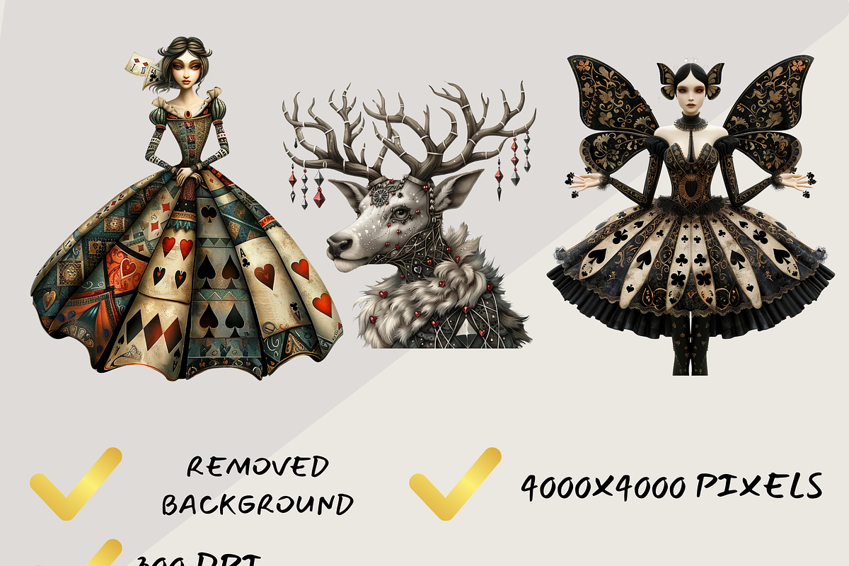 HAZARDOUS CARDS FAIRY CLIPART PACK, a Person Illustration by Daring Digies (Photo 7 of 10)