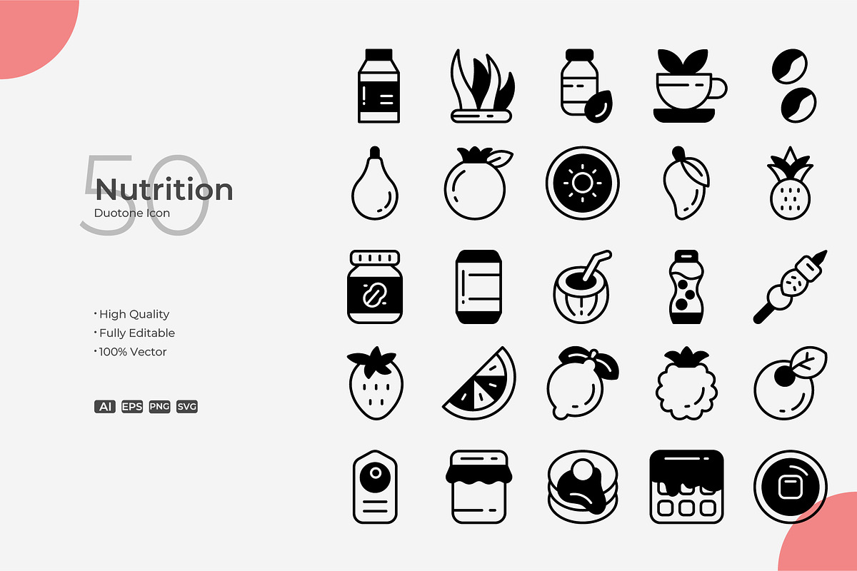 Nutrition Duotone Icons, a Duotone Icon by Bloodline