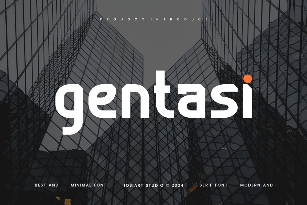 Gentasi - Corporate Font, a Sans Serif Font by Iqsiart Studio (Photo 1 of 7)