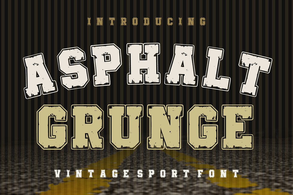 Asphalt Grunge, a Slab Serif Font by Limited.studio (Photo 1 of 6)