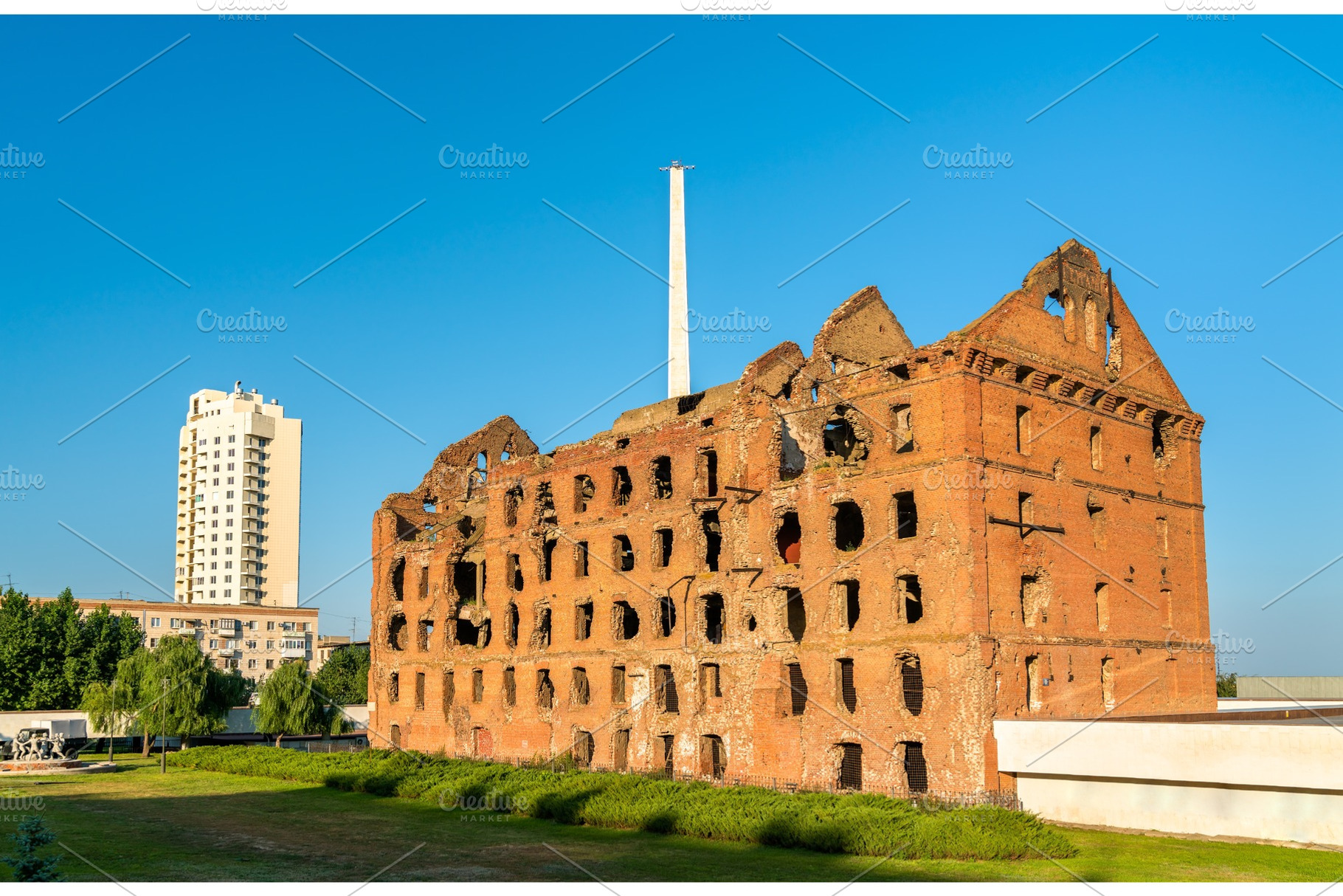 The Gerhardt Mill ruined during the, an Architecture Photo by Leonid Andronov