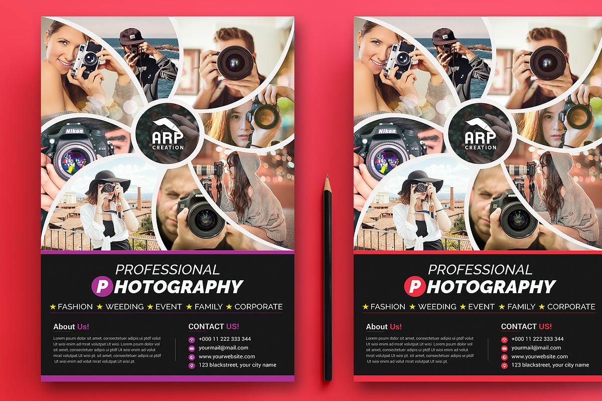 Photography Flyer Template, a Flyer Template by ARP Creation (Photo 2 of 4)