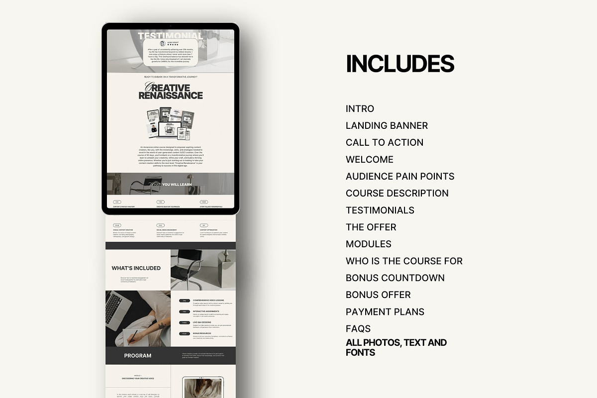 Wix Sales page Coaching, a Landing Page Template by Studio Suvelle (Photo 4 of 11)