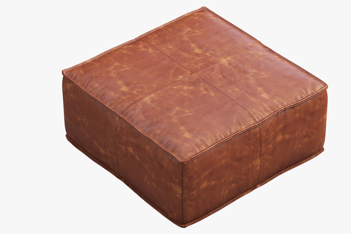 Joybird Lyle Leather Ottoman, a Furniture 3D Model by 3dmitruk (Photo 14 of 30)