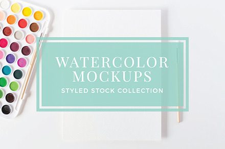Watercolor Artist Mockup Bundle