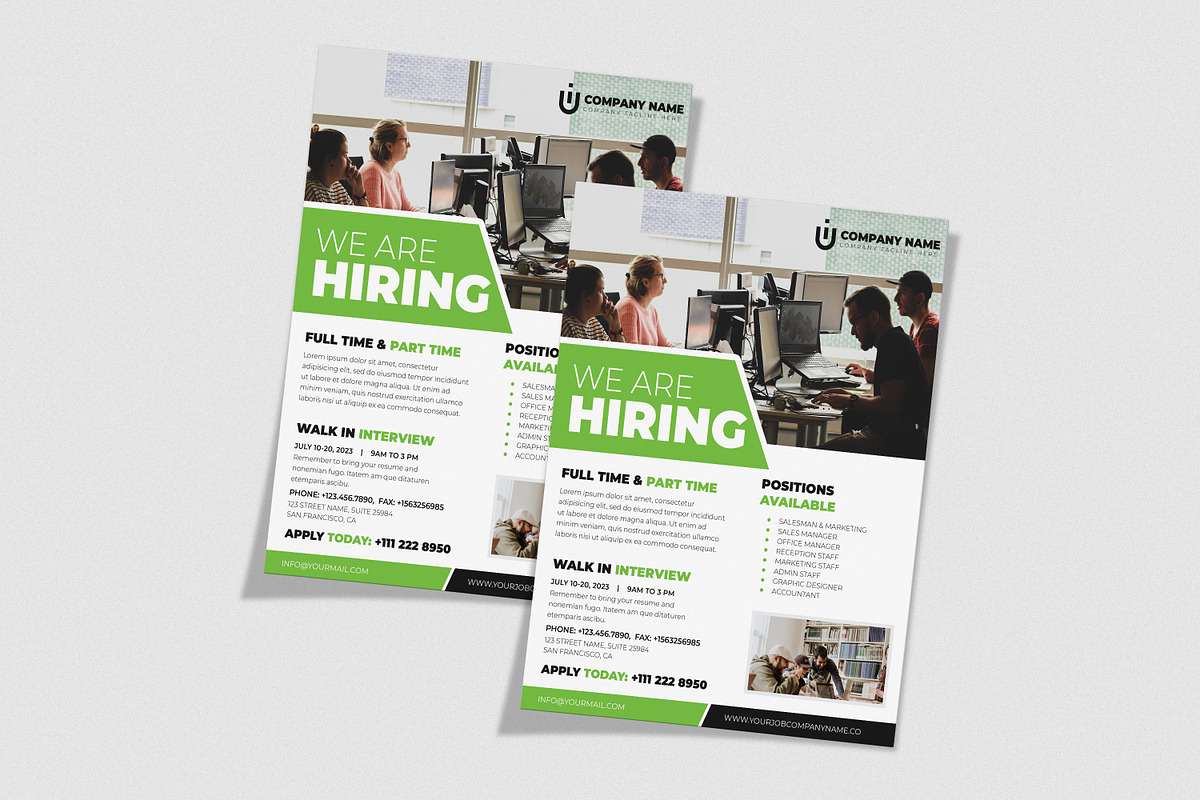 Job Vacancy Flyer Template, a Flyer Template by Designscozy (Photo 4 of 5)