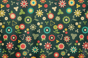 Ditsy Floral Vector Pattern