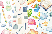 School Days Seamless Patterns, a Pattern Graphic by Design Market (Thumbnail 2 of 3)