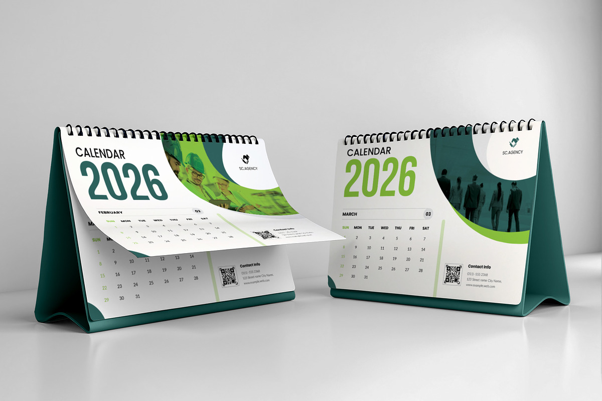 Clean 2026 Wall Calendar – 12 Page, a Stationery Template by Spark_Creative (Photo 2 of 6)
