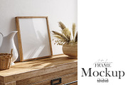 Frame mockup in home interior, a Household Mockup by Artjafara (Thumbnail 1 of 5)