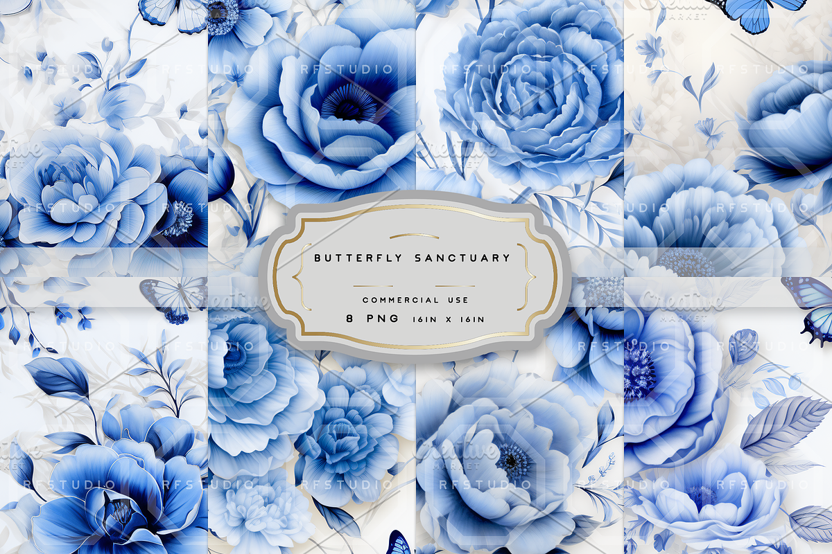 BUTTERFLY SANCTUARY. Seamless Pack, a Texture Graphic by RefinedFantasyStudio (Photo 1 of 9)