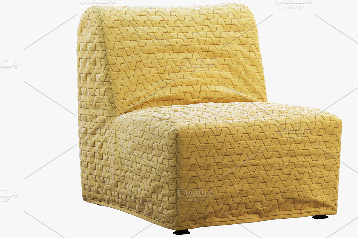 Chair-bed with pillows 3d model, a Furniture 3D Model by 3dmitruk (Photo 7 of 11)