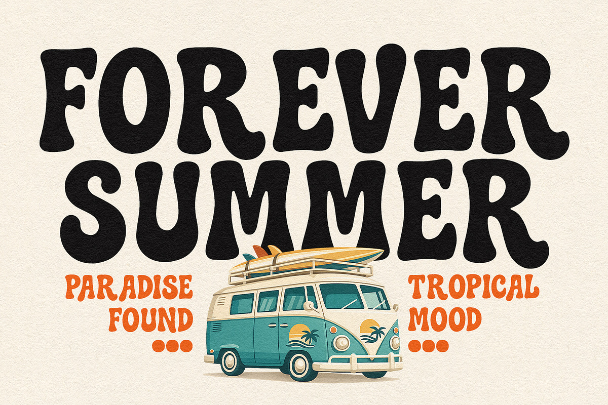 Bifoks Fun Handmade Retro Summer, a Handwritten Font by Maulana Creative (Photo 3 of 7)
