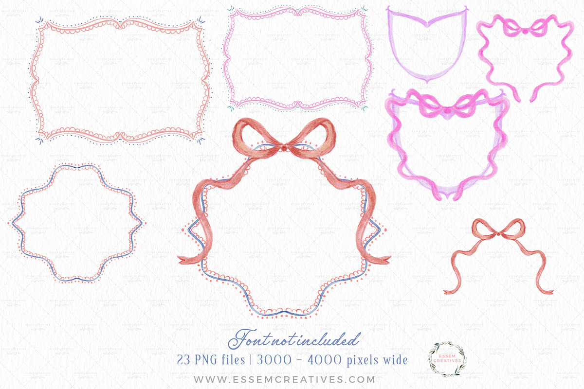 Vintage Grandmillenial Crest Bows, a Decorative Illustration by Essem Creatives (Photo 3 of 5)