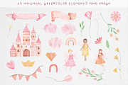 Watercolor Fairy Tale Clipart, a Decorative Illustration by MilanaDesignShop (Thumbnail 2 of 3)