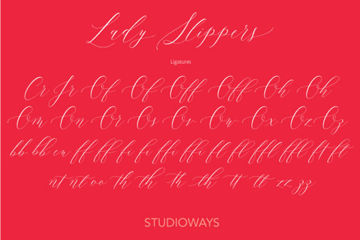 Lady Slippers, a Script Font by STUDIOWAYS (Photo 10 of 11)