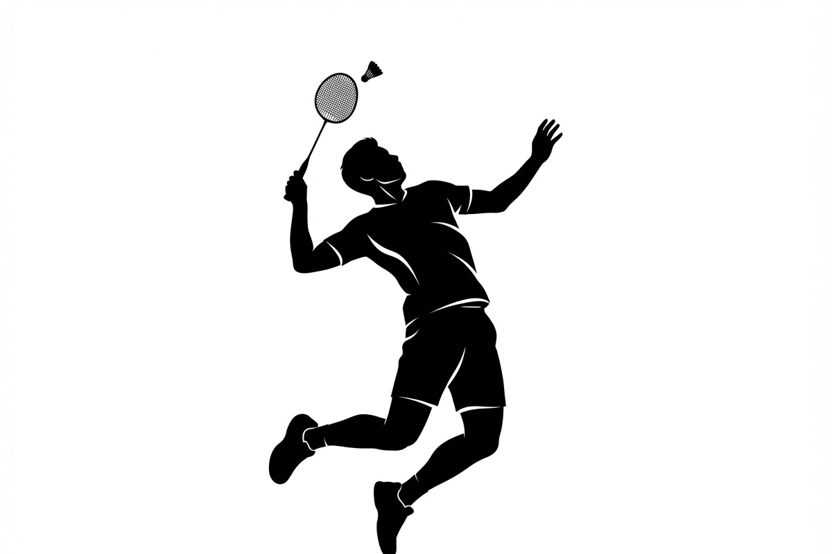 60 Badminton Player Smash Silhouette, a Person Illustration by Amazin_art (Photo 24 of 26)