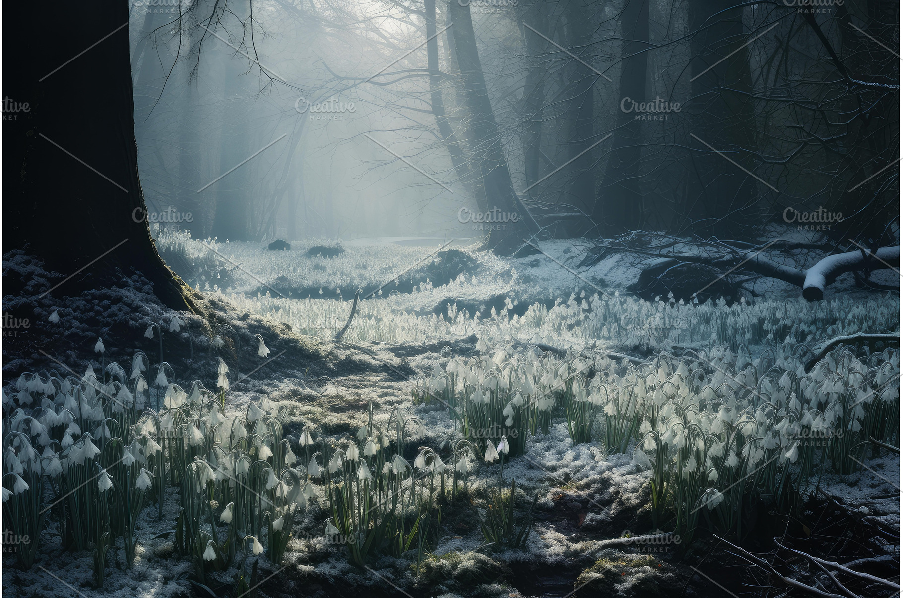 Pristine Snowdrops forest violet, a Nature Photo by Ylivdesign