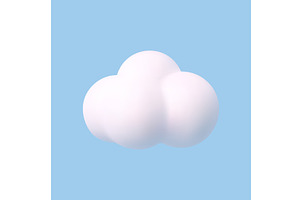 3d .simple clouds, an Object Illustration by ModVector