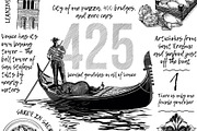 Venice: Ink & Stories – A3 Travel Po, a Print Template by vatesdesign (Thumbnail 1 of 2)