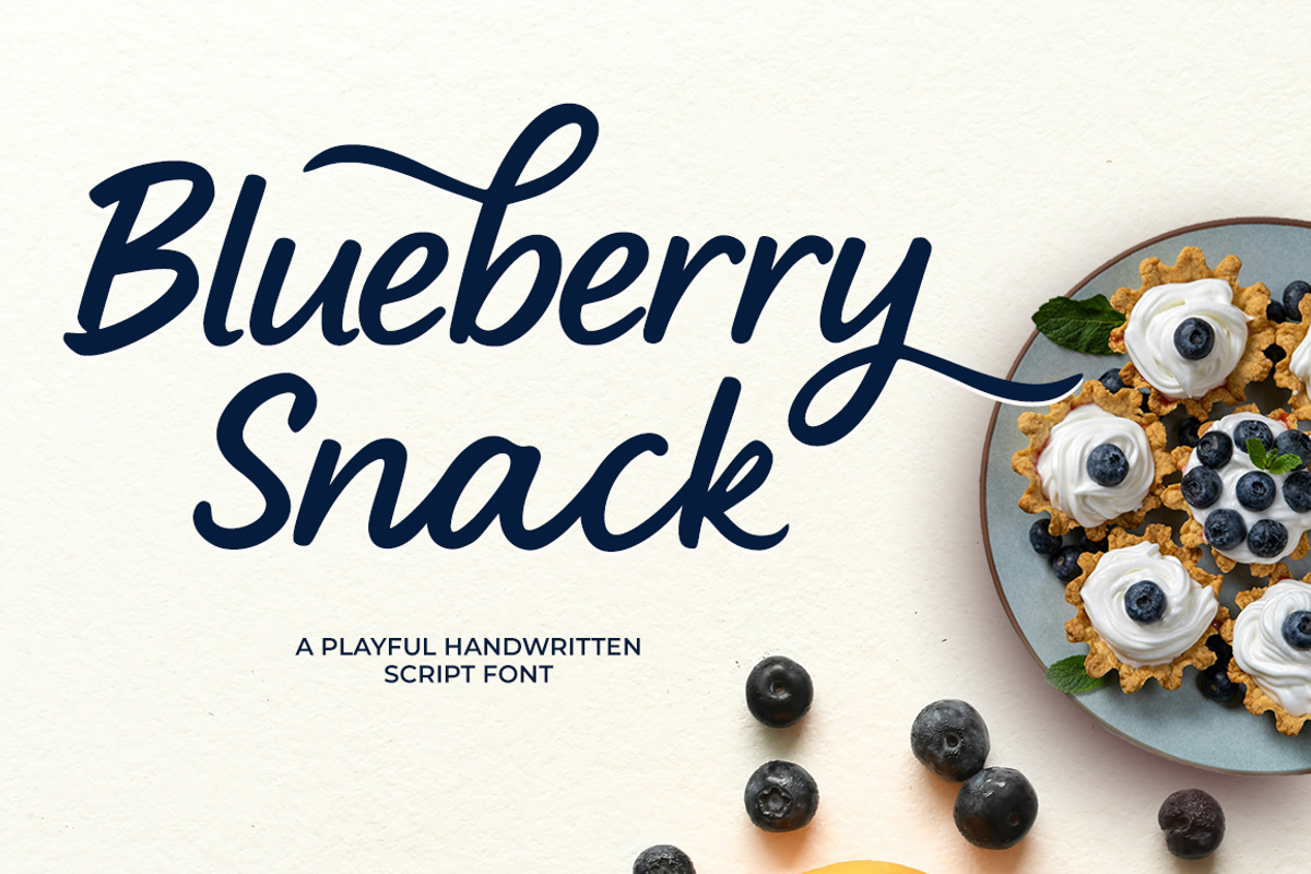 Blueberry snack, a Handwritten Font by cocodesign (Photo 1 of 6)