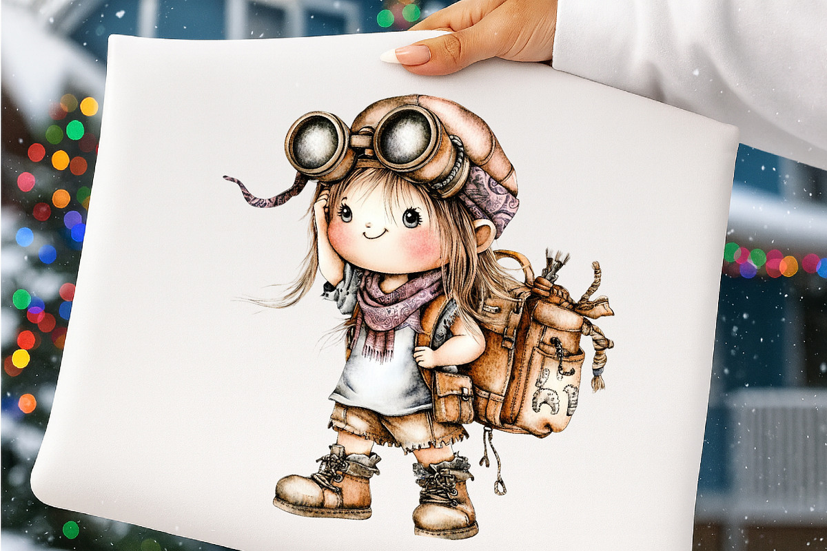Nautical Sailor Girls Clipart Bundle, an Illustration by SinaCreation (Photo 6 of 9)