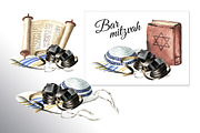 Bar Mitzvah. Watercolor collection, an Illustration by Daria Ustiugova (Thumbnail 4 of 17)