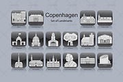 Copenhagen landmark icons (16x), an Icon by Artefy's Graphic Bar (Thumbnail 1 of 2)