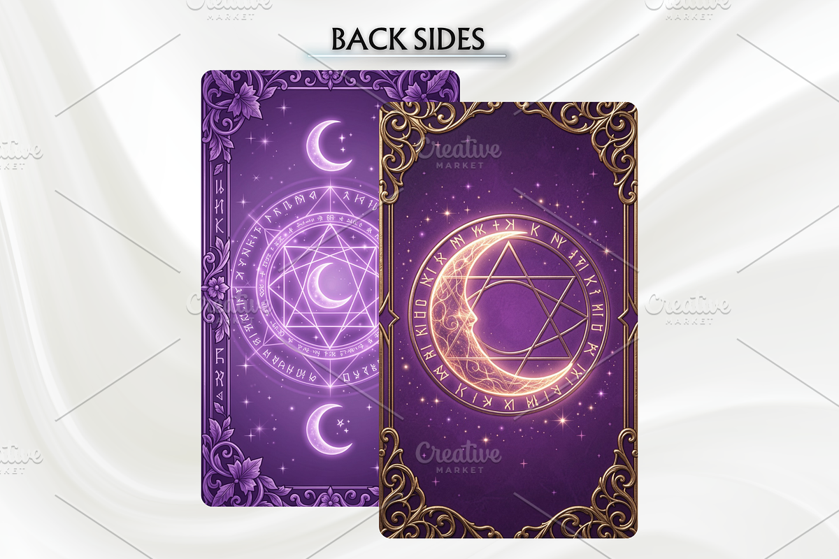 Purple Witch Tarot Cards Deck, a Decorative Illustration by Mugio (Photo 3 of 4)