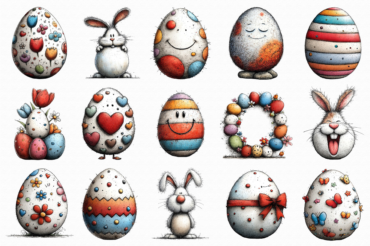Happy Easter Egg Clipart, an Illustration by Libby Wishes (Photo 2 of 6)