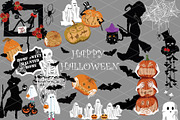 Halloween Clipart, an Object Graphic by Drawwell (Thumbnail 1 of 5)