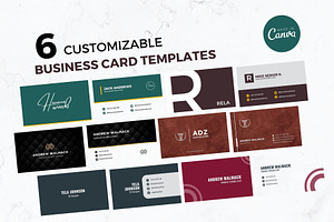 6 Business Card Templates Bundle