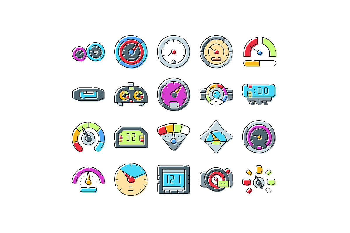 Car dashboard speed and level gauge, an Object Graphic by pikepicture (Photo 1 of 3)