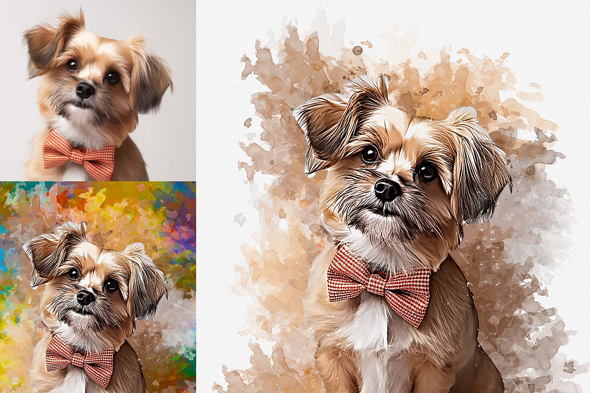 Puppy Photo to Painting Effect, an Action Add-On by MRI STUDIO (Photo 4 of 15)