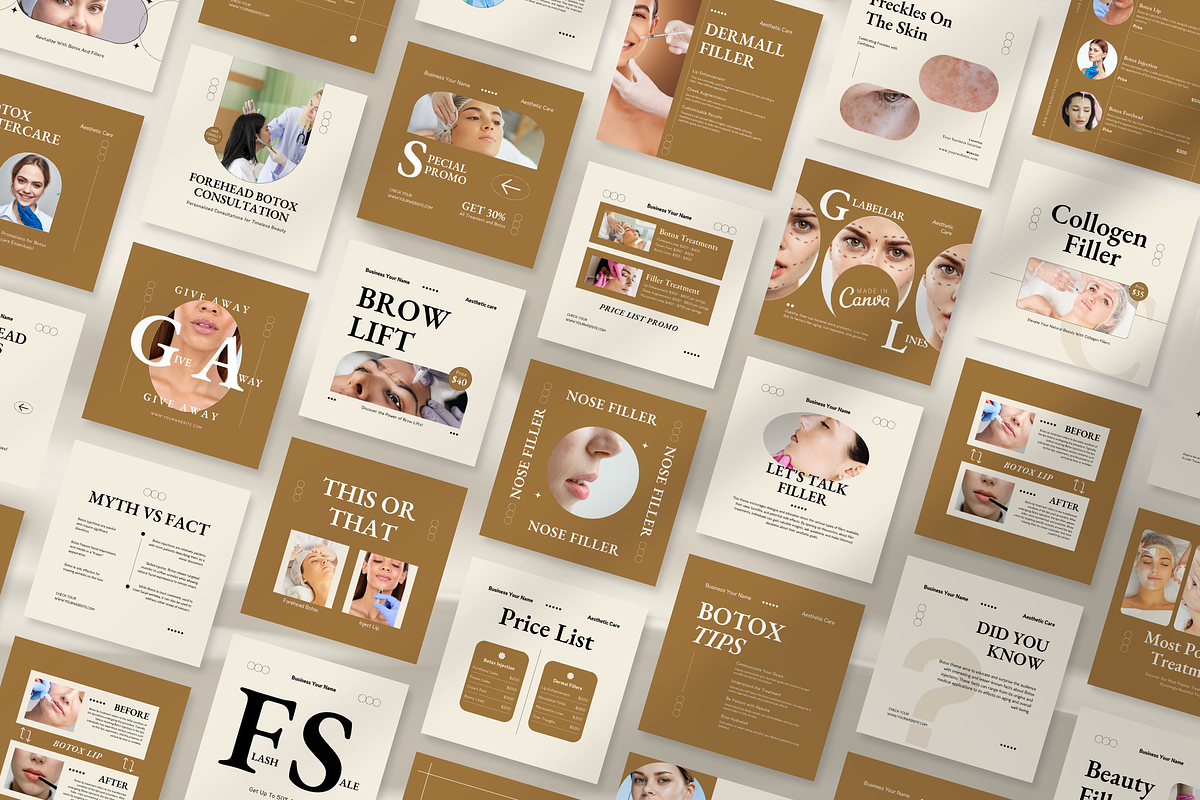 120 Botox & Filler Instagram Pack, a Social Media Template by Branding Victory STD (Photo 8 of 9)