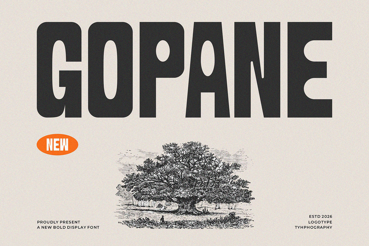 Gopane || Bold Display Font, a Sans Serif Font by Ermedia Studio (Photo 1 of 10)