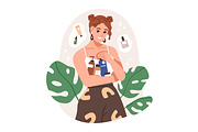 Women do skin care & hygiene routine, a Healthcare Illustration by Good Studio (Thumbnail 5 of 7)
