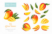 Mango. Watercolor., a Decorative Illustration by Ekaterina Mikheeva (Thumbnail 2 of 4)
