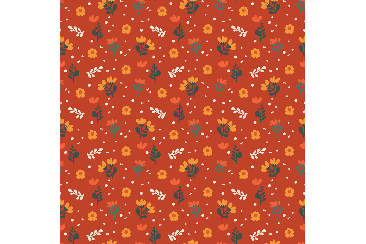 Terra Cotta Abstract Floral Seamless, a Pattern Graphic by Sharon Schwalbe (Photo 3 of 4)