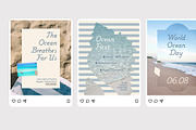 Ocean Day - Instagram Post, a Social Media Template by Izdihaar_Studio (Thumbnail 3 of 4)