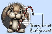 Whimsical Christmas Animals Clipart, a Seasonal Illustration by Canvas Craft (Thumbnail 2 of 7)
