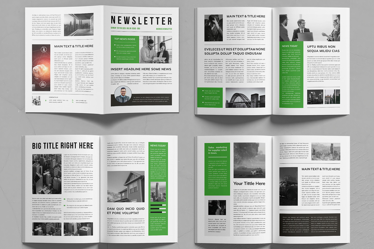 Newsletter Layout | Creative Market
