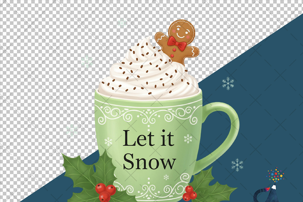 Let It Snow Christmas Coffee PNG, an Illustration by Creative Art (Photo 4 of 6)