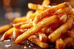 Golden salted french fries, a Food & Drink Photo by AlyaAnd