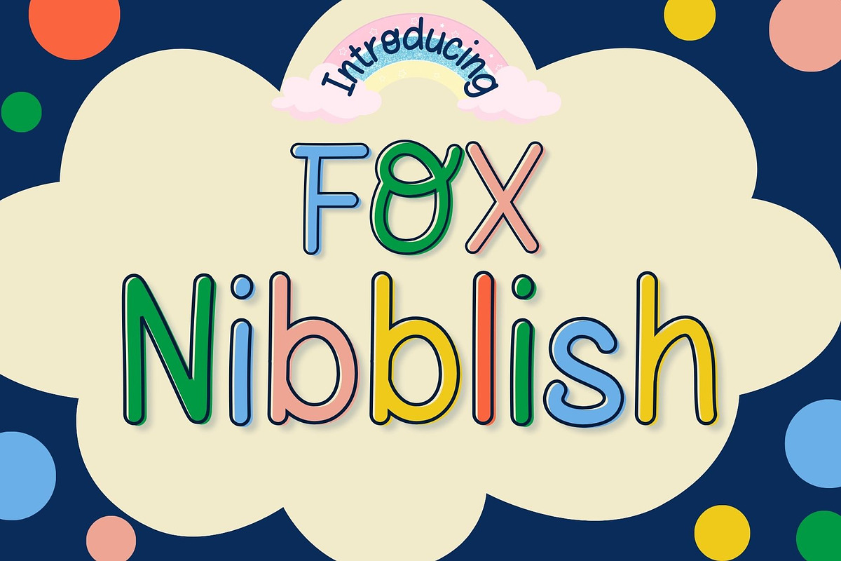 Fox Nibblish Font, a Handwritten Font by Fox7 By Rattana (Photo 1 of 9)